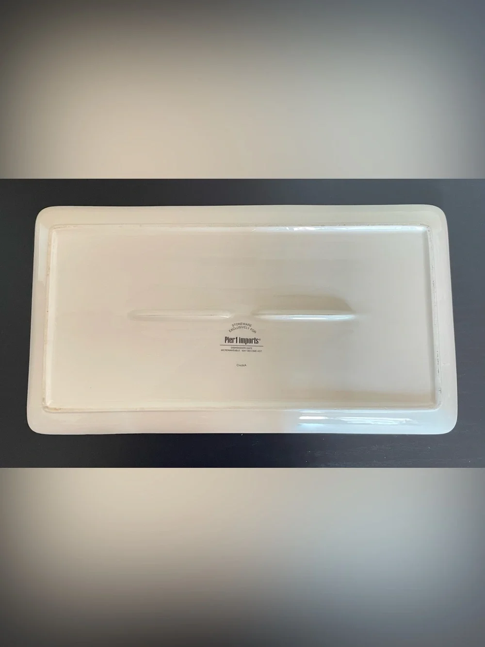 Pier 1 Imports Farm Life Farmhouse Rectangular Stoneware Platter